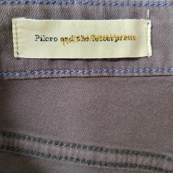 Anthropologie Pilcro Letterpress Skin Jeans Size 26 28X29 Gray Zip Ankle - Picture 5 of 13